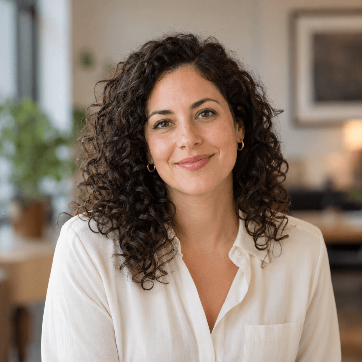 AI-generated fictional portrait for the Sofía Navarro template